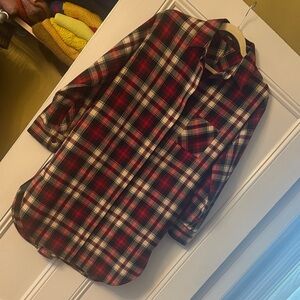 Maje Plaid Flannel Shirt Dress
